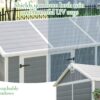 10.5x7.6x7.5 FT Resin Storage Shed with Floor, Outdoor Tool Sheds with Window, Vents and Stainless Steel Cores, for Lawnmowers/Bicycles/Pool Supplies, Grey - Image 3